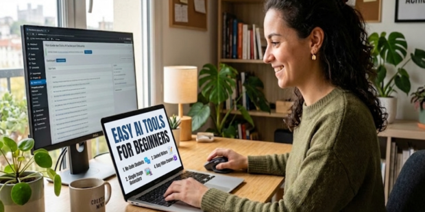 Easy AI Tools for Beginners Simple AI Tools AI for Beginners No Skill AI Tools AI Tools That Do Everything Beginner-Friendly AI Tools How to Use AI Easily AI Without Coding Best AI Tools 2026 Free AI Tools for Beginners AI Automation Tools